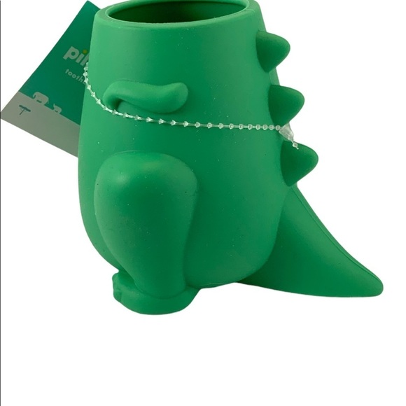 Dino Dinosaur Kids Toothbrush Holder Multi Purpose Non Breakable Storage Green - Picture 7 of 13